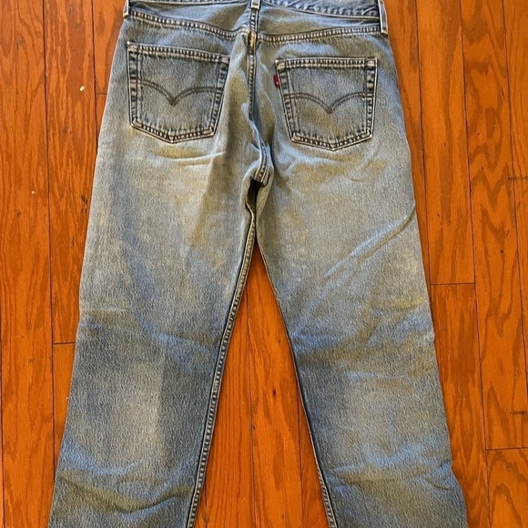 Men’s Levi’s 501 Straight Leg Light Wash 35 X 30 - Picture 3 of 5